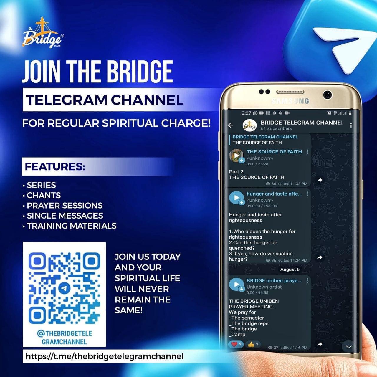 The bridge present their new Telegram Channel