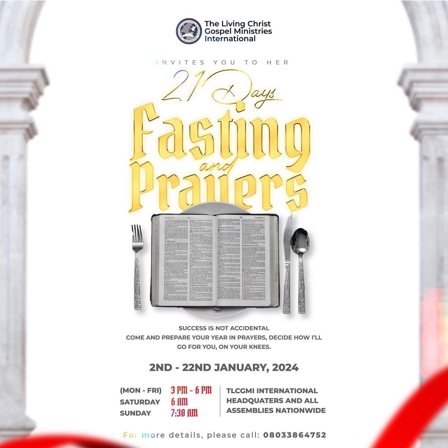 21days Prayer and Fasting for 2024!